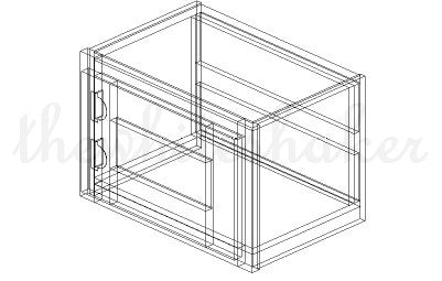 W1812PG - 18" Wide 12" High, Single Door Plain Glass Decorative Wall Cabinet