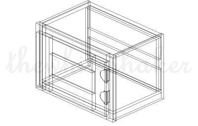 W1812PG - 18" Wide 12" High, Single Door Plain Glass Decorative Wall Cabinet