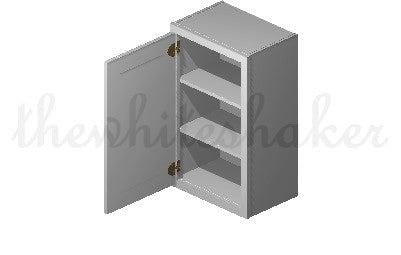 W1830 - 18" Wide 30" High, Single Door Wall Cabinet