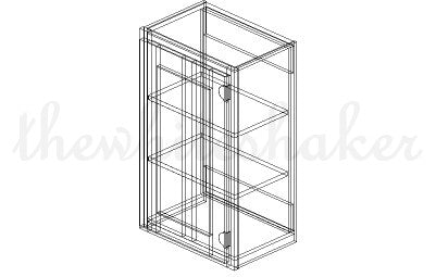 W1830 - 18" Wide 30" High, Single Door Wall Cabinet