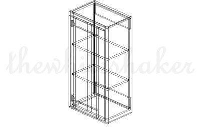 W1836 - 18" Wide 36" High, Single Door Wall Cabinet