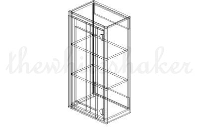 W1836 - 18" Wide 36" High, Single Door Wall Cabinet