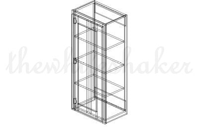 W1842 - 18" Wide 42" High, Single Door Wall Cabinet