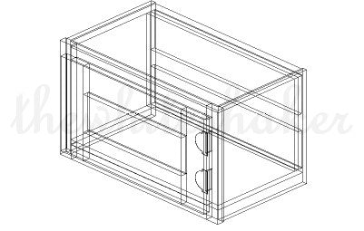 W2112PG - 21" Wide 12" High, Single Door Plain Glass Decorative Wall Cabinet