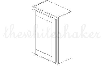 W2130 - 21" Wide 30" High, Single Door Wall Cabinet