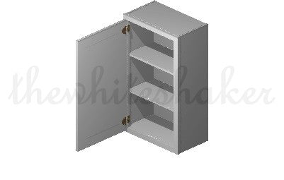 W2136 - 21" Wide 36" High, Single Door Wall Cabinet