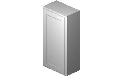 W2142 - 21" Wide 42" High, Single Door Wall Cabinet