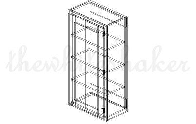 W2142 - 21" Wide 42" High, Single Door Wall Cabinet