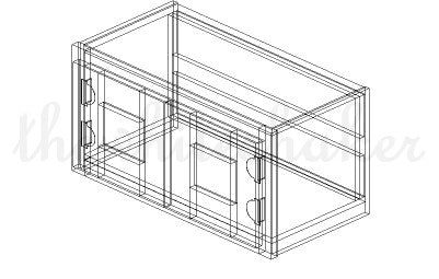 W2412PG - 24" Wide 12" High, Double Door Plain Glass Decorative Wall Cabinet