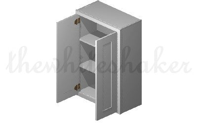 W2436 - 24" Wide 36" High, Double Door Wall Cabinet