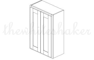 W2436 - 24" Wide 36" High, Double Door Wall Cabinet