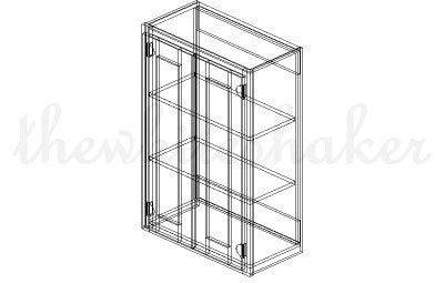 W2436 - 24" Wide 36" High, Double Door Wall Cabinet