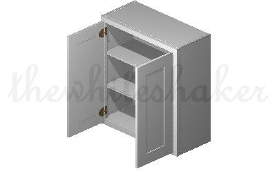 W2730 - 27" Wide 30" High, Double Door Wall Cabinet