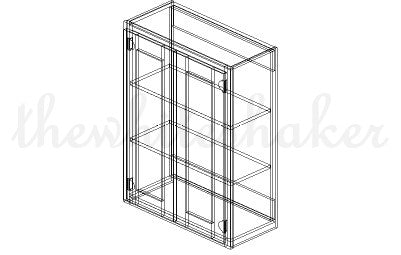 W2736 - 27" Wide 36" High, Double Door Wall Cabinet