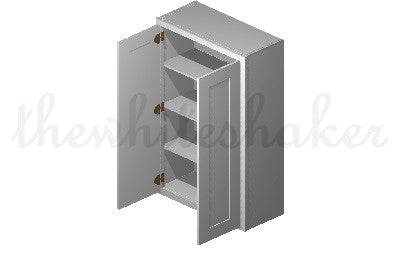 W2742 - 27" Wide 42" High, Double Door Wall Cabinet