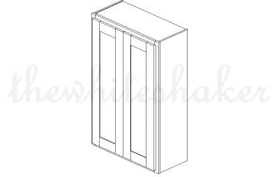 W2742 - 27" Wide 42" High, Double Door Wall Cabinet