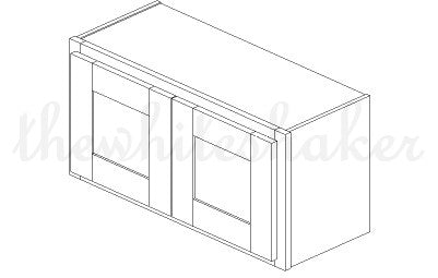 W3015 - 30" Wide 15" High, Bridge Wall Cabinet