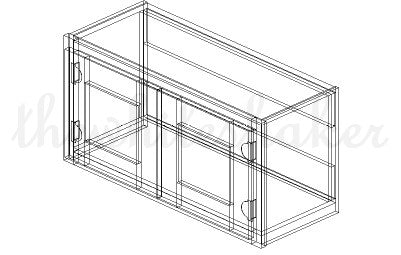 W3015 - 30" Wide 15" High, Bridge Wall Cabinet