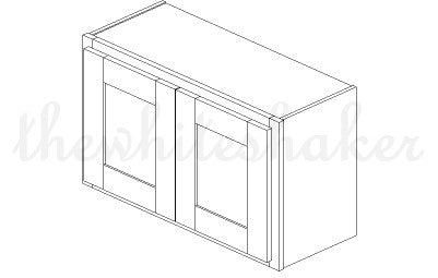 W3018 - 30" Wide 18" High, Bridge Wall Cabinet