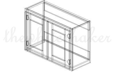 W3021 - 30" Wide 21" High, Bridge Wall Cabinet