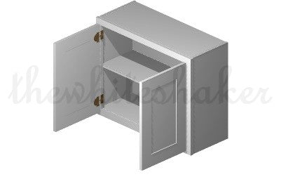 W3024 - 30" Wide 24" High, Bridge Wall Cabinet