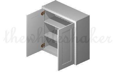 W3030 - 30" Wide 30" High, Double Door Wall Cabinet