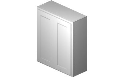 W3036 - 30" Wide 36" High, Double Door Wall Cabinet