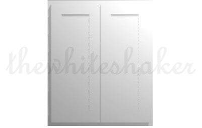 W3036 - 30" Wide 36" High, Double Door Wall Cabinet