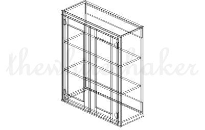 W3036 - 30" Wide 36" High, Double Door Wall Cabinet