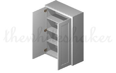 W3042 - 30" Wide 42" High, Double Door Wall Cabinet