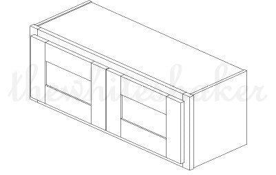 W3312 - 33" Wide 12" High, Bridge Wall Cabinet