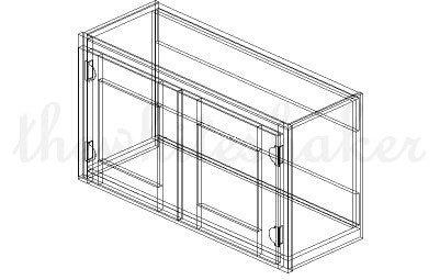 W3318 - 33" Wide 18" High, Bridge Wall Cabinet