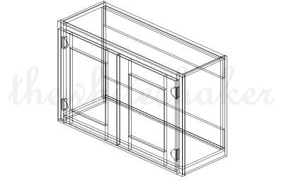 W3321 - 33" Wide 21" High, Bridge Wall Cabinet