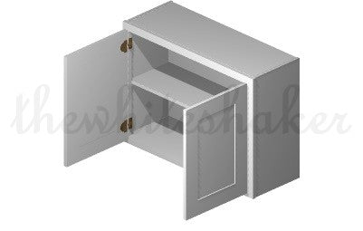 W3324 - 33" Wide 24" High, Bridge Wall Cabinet