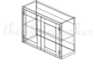 W3324 - 33" Wide 24" High, Bridge Wall Cabinet