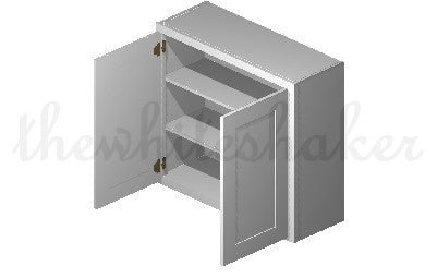 W3330 - 33" Wide 30" High, Double Door Wall Cabinet