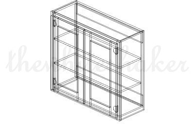 W3330 - 33" Wide 30" High, Double Door Wall Cabinet