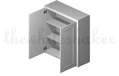 W3336 - 33" Wide 36" High, Double Door Wall Cabinet