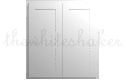 W3336 - 33" Wide 36" High, Double Door Wall Cabinet