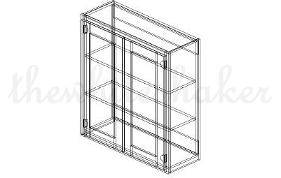 W3336 - 33" Wide 36" High, Double Door Wall Cabinet