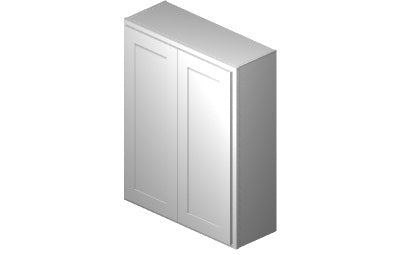 W3342 - 33" Wide 42" High, Double Door Wall Cabinet