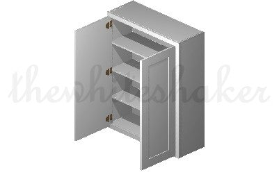 W3342 - 33" Wide 42" High, Double Door Wall Cabinet