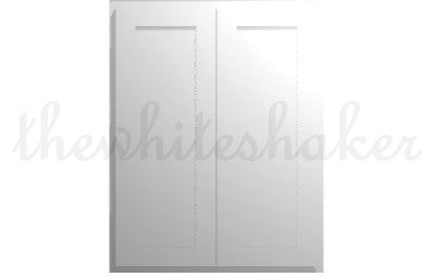 W3342 - 33" Wide 42" High, Double Door Wall Cabinet