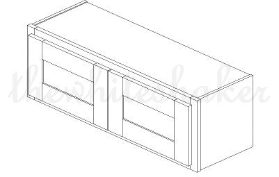 W3612 - 36" Wide 12" High, Bridge Wall Cabinet