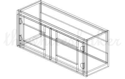 W3615 - 36" Wide 15" High, Bridge Wall Cabinet