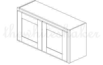 W3618 - 36" Wide 18" High, Bridge Wall Cabinet