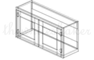 W3618 - 36" Wide 18" High, Bridge Wall Cabinet