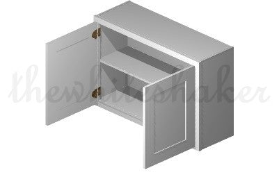 W3624 - 36" Wide 24" High, Bridge Wall Cabinet