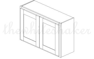 W3624 - 36" Wide 24" High, Bridge Wall Cabinet