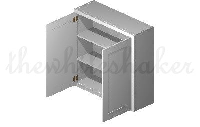 W3636 - 36" Wide 36" High, Double Door Wall Cabinet